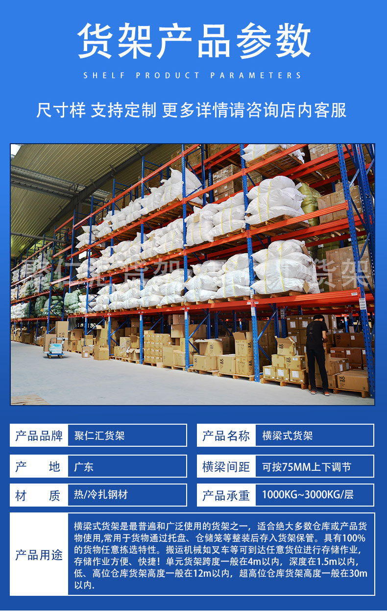 橫梁式貨架 參數
